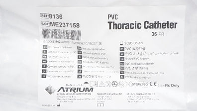 Atrium 8136 PVC Thoracic Cath. 36Fr